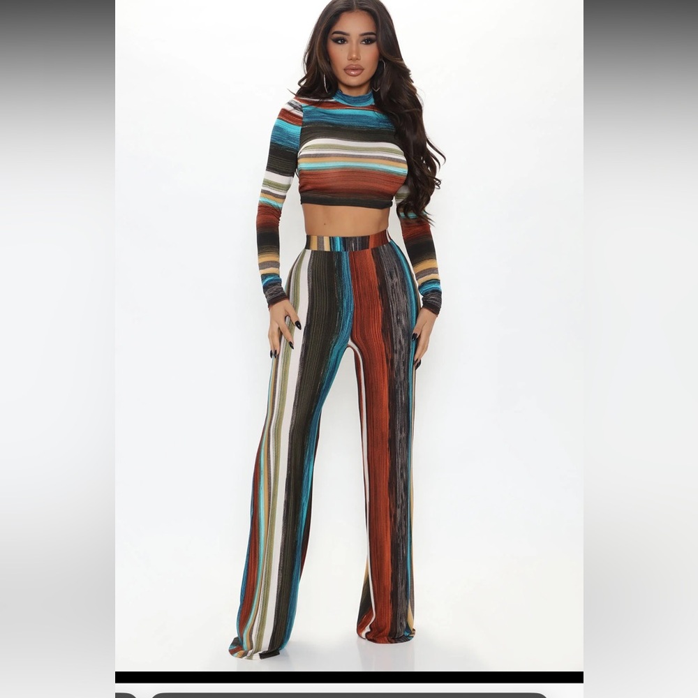 Colette Pant Set - Teal/combo
Size: 1X
